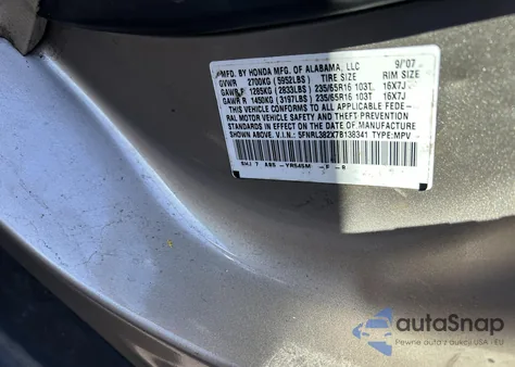 2007 Honda Odyssey Lx from USA, damaged, VIN 5FNRL382X7B138341
